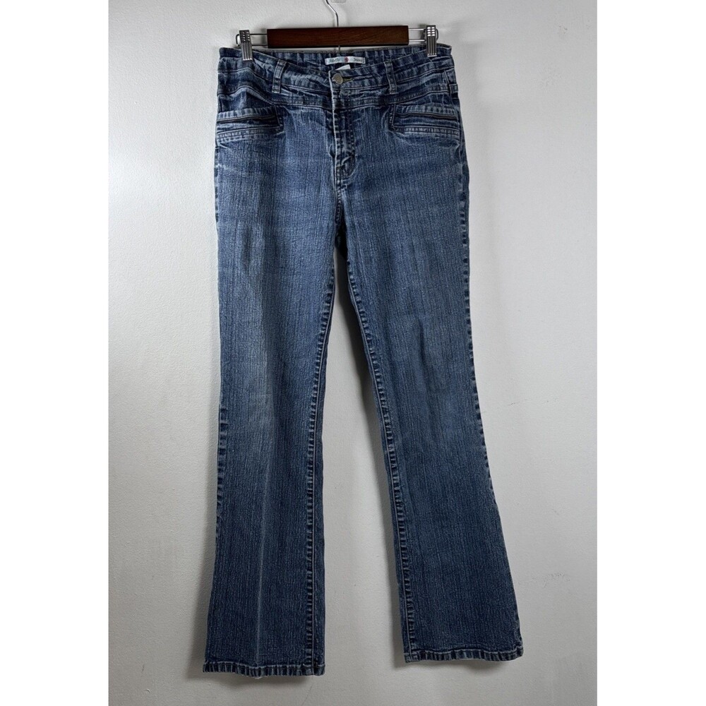 Vintage Y2K Adolfo Jeans Women’s 8 Blue Denim Straight Leg Zipper Pockets